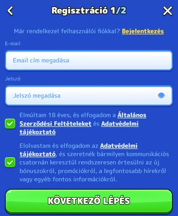 Pistolo Kaszinó regisztráció